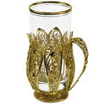Inspiration cup holder made of silver with gilding